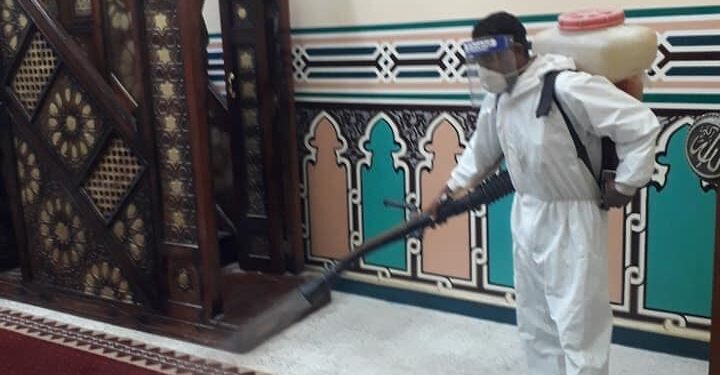 تعقيم المساجد بمركز ابوتشت