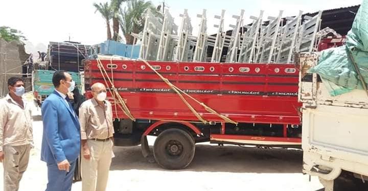 بدء وصول تجهيزات مستشفى صدر سوهاج بجزيرة شندويل لتشغيلها كمستشفى عزل