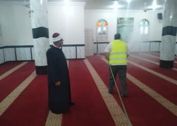 حزب_المحافظين يواصل كبرى حملات رش وتعقيم 19 مسجدا ومستشفى ادكو العام بادكو معنا ضد الكرونا