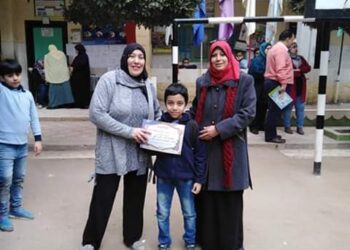 مدرسة المغربى الابتدائية بكفر الشيخ الأولى على الجمهورية فى مسابقة المكتبات