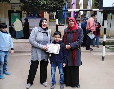 مدرسة المغربى الابتدائية بكفر الشيخ الأولى على الجمهورية فى مسابقة المكتبات