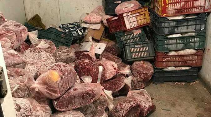أبوهاشم وشن حملة مكبرة على الغربية وضبط 162 كيلو لحوم فاسدة غير صالحة