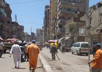 حمله نظافه كبري اليوم لحي اول طنطا بشارع الحكمه وميدان ستوته