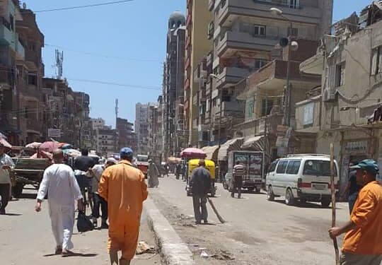 حمله نظافه كبري اليوم لحي اول طنطا بشارع الحكمه وميدان ستوته