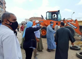 ماضي ٠٠ تقود حملة مكبرة لإزالة التعديات على الأراضي الزراعيه واملاك الدولة بسيدي سالم