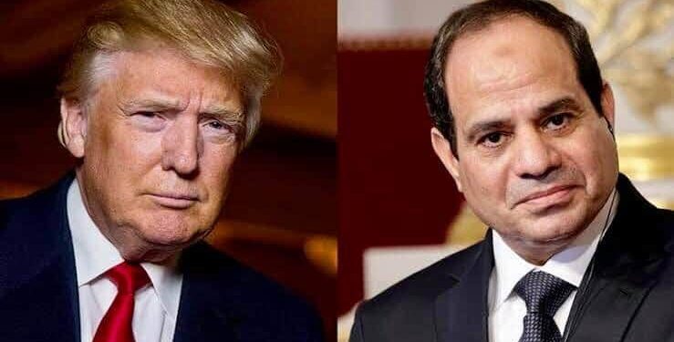 السيسى وترامب فى مكالمه هاتفيه يبحثان تطورات القضية الليبية ومستجدات ملف سد النهضة”