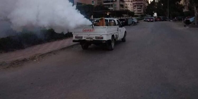 رئيس مدينة بورفؤاد يتابع أعمال رش المبيدات لمنع انتشار الحشرات بالمدينة