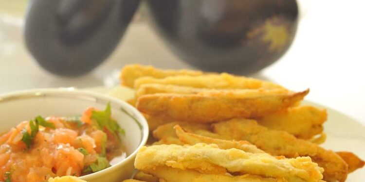 أصابع باذنجان مقلية