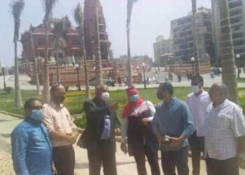 زيارة الدكتور اسامة طلعت الي قصر البارون وتفقد ما تم نشره