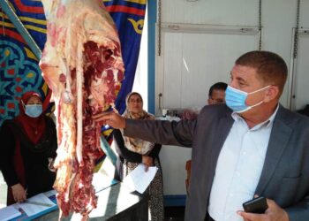 الزواوى يفتتح منفذ لبيع اللحوم الطازجة بدمنهور