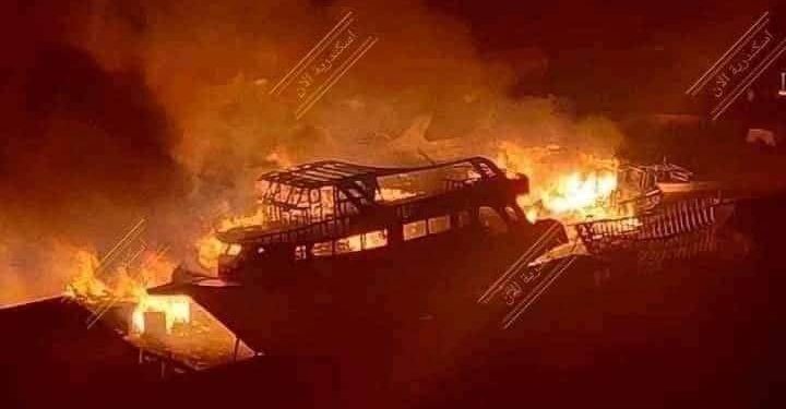 حريق هائل بمنطقة بحري بالاسكندرية