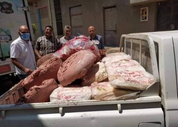 ضبط كمية من  اللحوم الفاسدة ومنتجاتها بمركز السادات