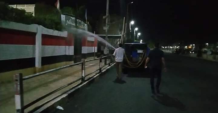 أستمرار تفعيل حملات التطهير والتعقيم بشوارع مدينة المحمودية