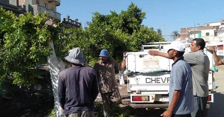 متابعة أعمال تجميل وتزيين مداخل أبوحمص