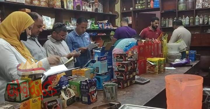 محافظه المنوفيه حملة تموينية على المحلات بمدينة الباجور