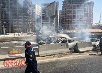 حادث دائري المعادي تسبب في تفحم 7 سيارات وإصابة شخصين