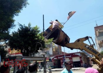 حملة مكبرة لإزالة الإعلانات المخالفة بمركز ومدينة بالباجور.