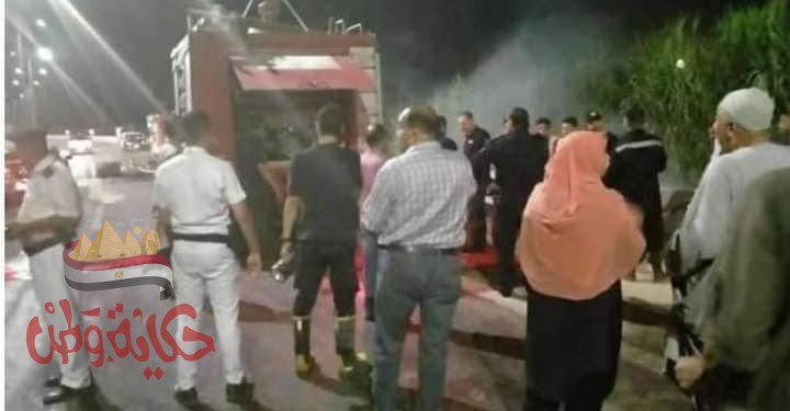 حريق هائل في عدد من الأراضي الزراعية بمنوف