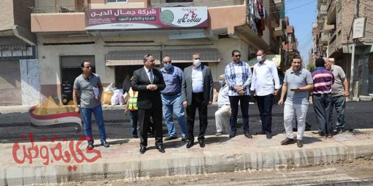 اللواء إبراهيم أحمد أبو ليمون يتابع أعمال رصف بالمحافظة