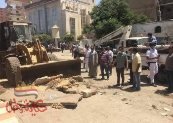 حملة مكبرة لرفع الاشغالات وإزالة التعديات بمركز مغاغة بالمنيا