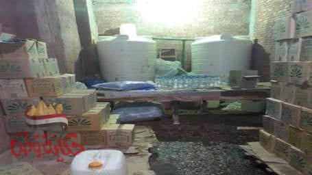 ضبط 1488لتر خل غير صالح للاستهلاك الادمي بالمحله اول