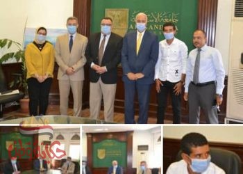 رئيس جامعة الإسكندرية يستقبل ابراهيم بائع الفريسكا على شط اسكندرية حاصل فى الثانوية على ٩٩،٩٪
