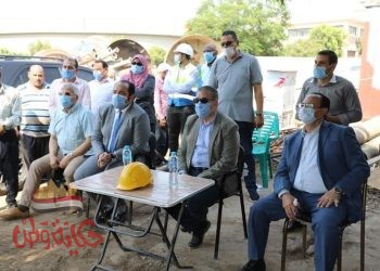 محافظ المنوفية. يتفقد توسعات محطة معالجة صرف صحي ببركة السبع