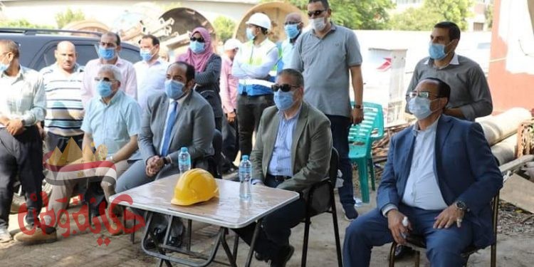 محافظ المنوفية. يتفقد توسعات محطة معالجة صرف صحي ببركة السبع