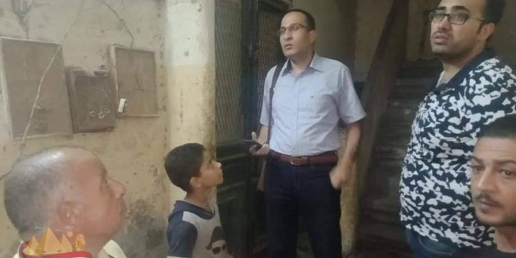 انهيار بلكونه منزل قديم دون وقوع اصابات بالمحلة