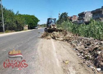 حملات النظافه المكثفة بالمحمودية بمحافظة البحيرة لرفع 70 طن من تراكمات القمامة بقريه ديروط