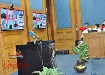 شوقي يلتقي بالطلاب أبناء شهداء الشرطة والقوات المسلحة المسافرين إلى بيلاروسيا