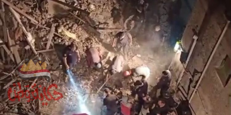 عاجل إنهيار منزل بشارع طه الحكيم بطنطا