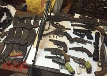 ضبط 16قطعة سلاح .. 86فضية مخدرات .. تنفيذ 89103حكم قضائي