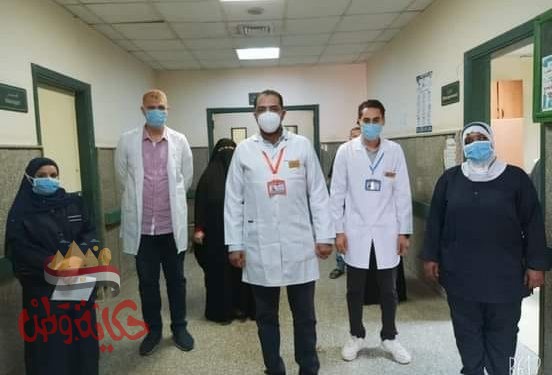 خروج وتعافى ٦ حالات جديدة من فيروس كورونا بعد تلقيهم الرعاية الصحية اللازمة بمستشفى الواسطى المركزي ببنى سويف