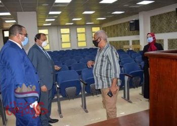رئيس جامعة بنى سويف يتفقد التجهيزات النهائية لدار الضيافة بشرق النيل