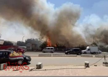 السيطرة علي حريق هائل بميدان الرماية