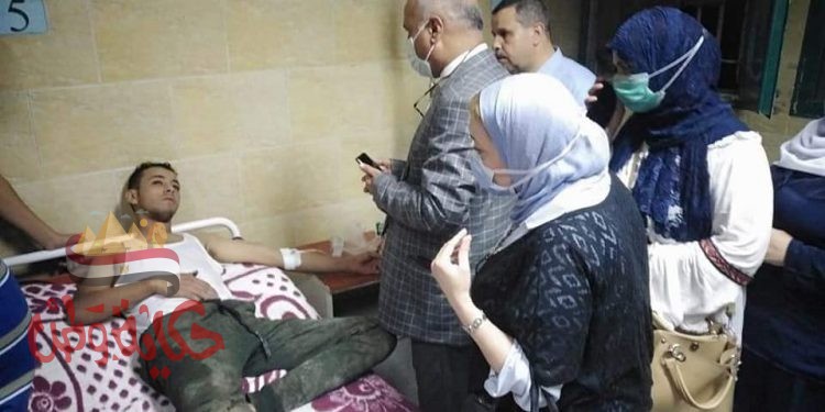 وكيل صحة الغربيه. يتابع مصابي انهيار منزل الرجبيه بالمحله الكبري