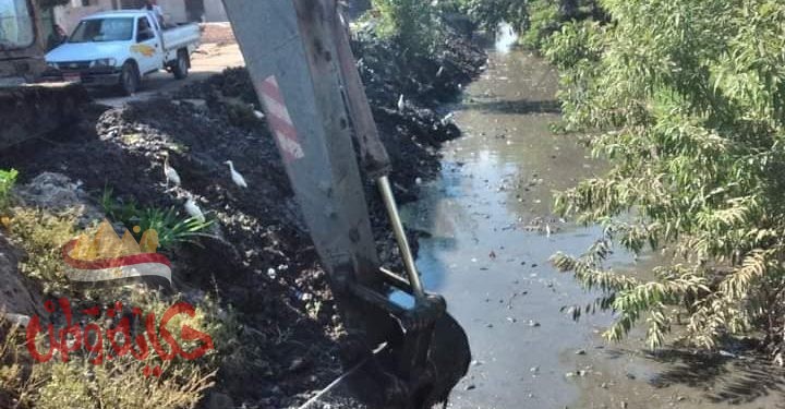 تطهير الترع والمصارف بقرية بسنتواي بأبوحمص