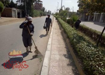 إستمرارأعمال النظافة اليومية بنطاق مركز ومدينه اشمون