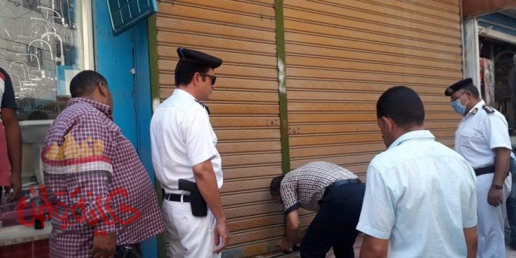 مرافق الغربية تشن حملة مكبرة لغلق وتشميع المحلات المخالفة بطنطا