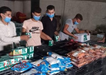 بالصور … شباب مصر يشاركون في تجهيز مواد الإغاثة المقدمة للشعب اللبناني