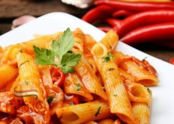 مكرونة من غير زيت والبانيه المشوي