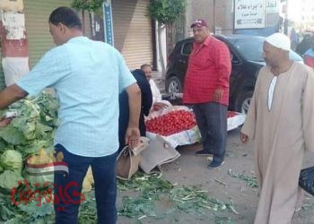 هيكل يتابع حملة لرفع الاشغالات بشوارع المدينه وفض التجمعات وفض سوق المدينة الاسبوعى