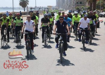 ماراثون للدراجات يقوده وزير الرياضة ومحافظ سوهاج بطريق الكورنيش