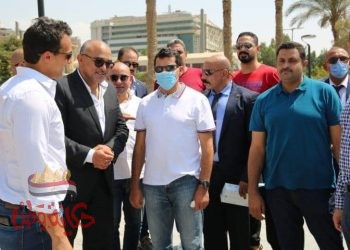 صبحي يفتتح أعمال تطوير الحديقة اليابانية والبوابه الرئيسية لنادي الزهور الرياضي