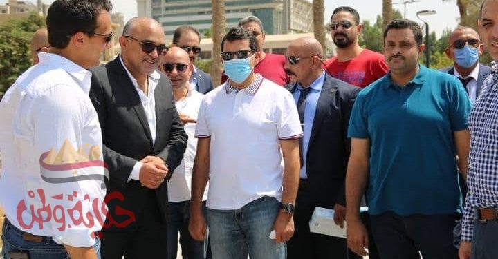 صبحي يفتتح أعمال تطوير الحديقة اليابانية والبوابه الرئيسية لنادي الزهور الرياضي