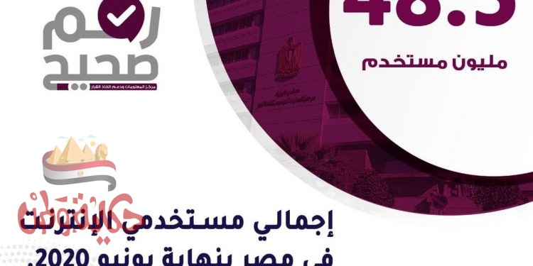إجمالى مستخدمى الإنترنت فى مصر بنهاية يونيو 2020 … 48.5 مليون