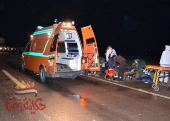 اتوبيس يصدم نقيب ويدهس ضابط  ويصيب أمين شرطة  بنزلة دائرى قليوب