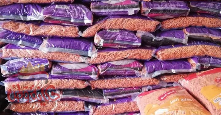 حملة تموينيه لضبط ٨٤٠ كيلو حلوى سناكس مجهولة المصدر وغير صالحة للاستهلاك الآدمي بأسواق الغربية