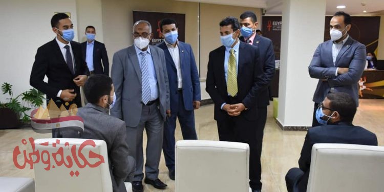 "صبحى "يشهد اختبارات الشباب المتطوعين في بطولة العالم لكرة اليد
